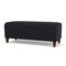 Lesro Siena Lounge Reception Loveseat Bench, Walnut, MD Black Upholstery SN6001 - alternate 2